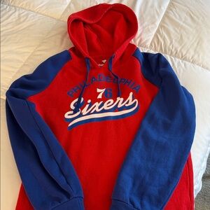 Fanatics Red and Blue Philadelphia 76ers Hoodie